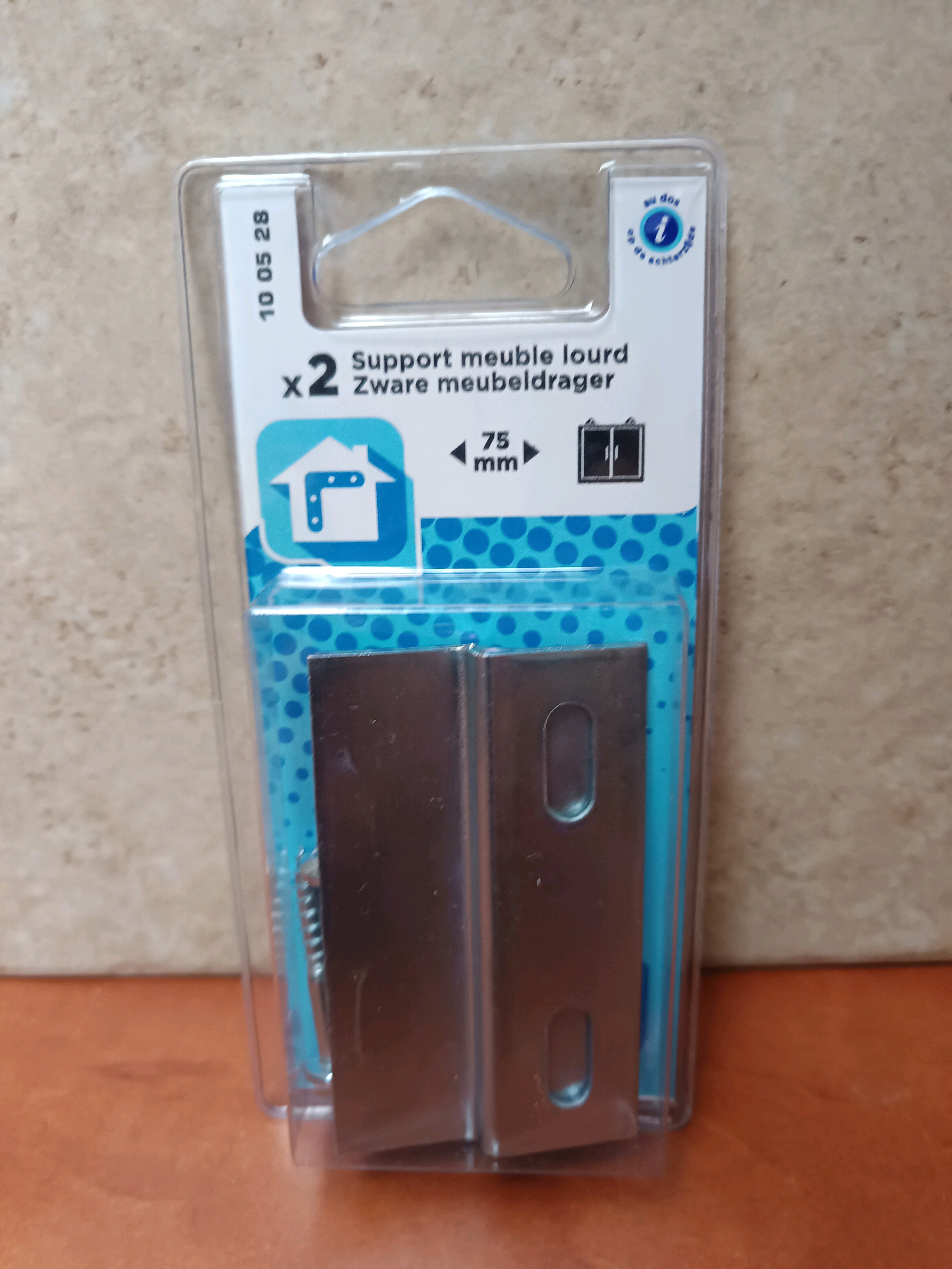 Support meuble lourd 75 mm (x2)