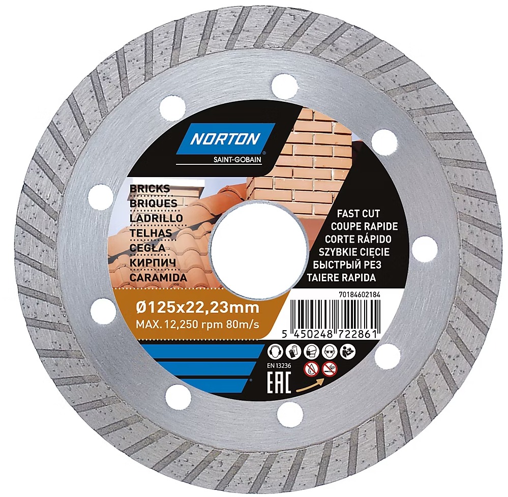 Disque diamant turbo multi Norton 125x22 2 mm