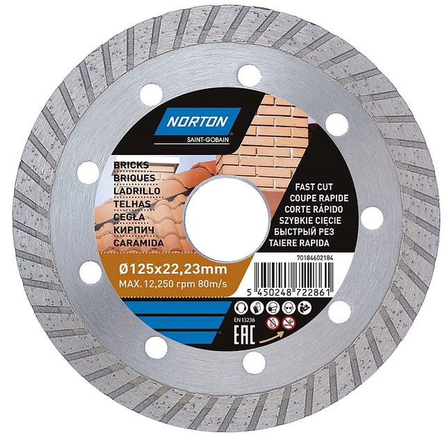 Disque diamant turbo multi Norton 125x22 2 mm