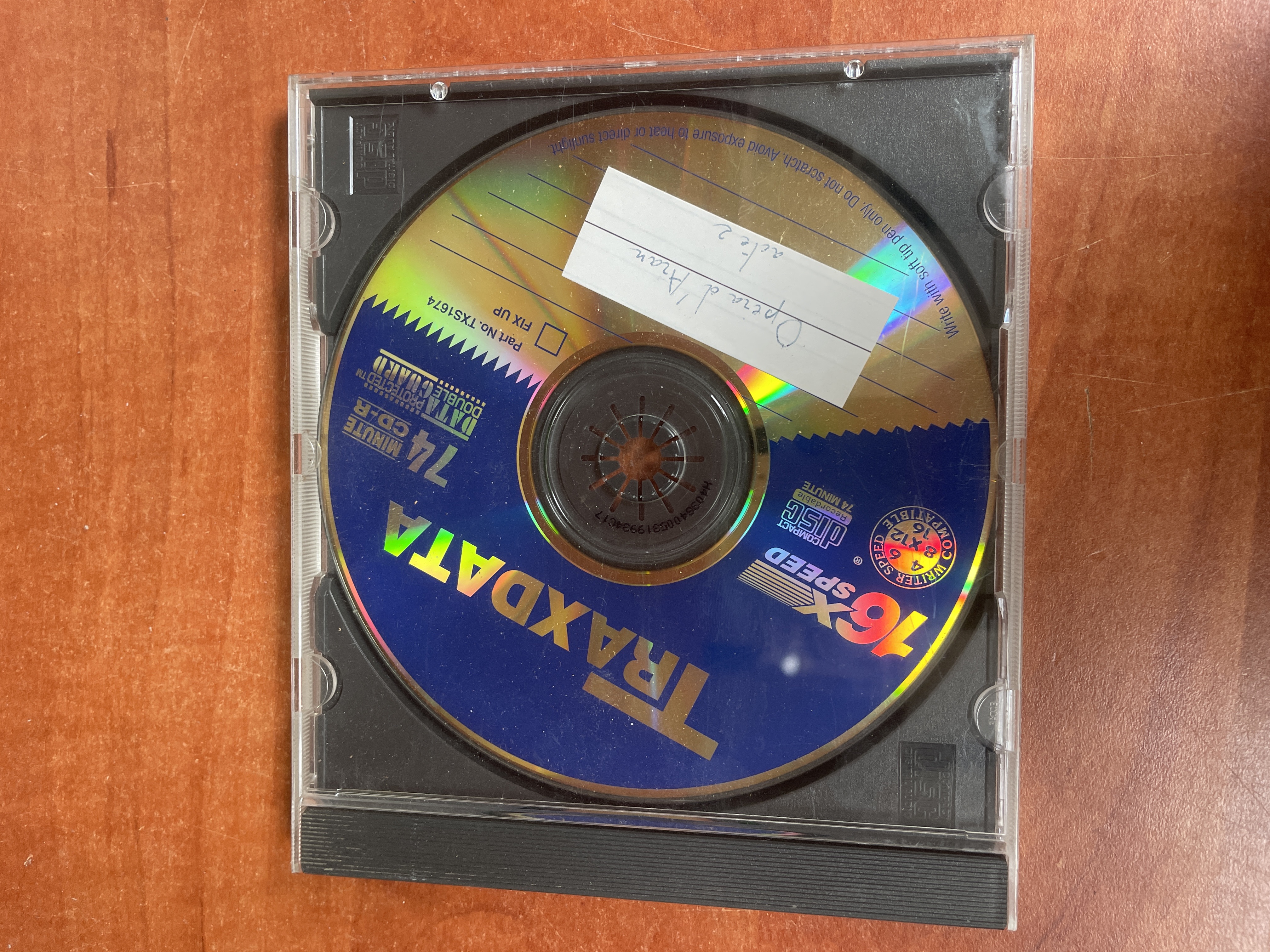 CD-R Traxdata 74 min en boîtier