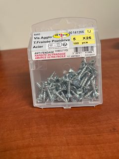 Jetfix SAXO vis aggloméré tête fraisée Pozidrive 5 x 25 mm acier (boîte 100 pcs)