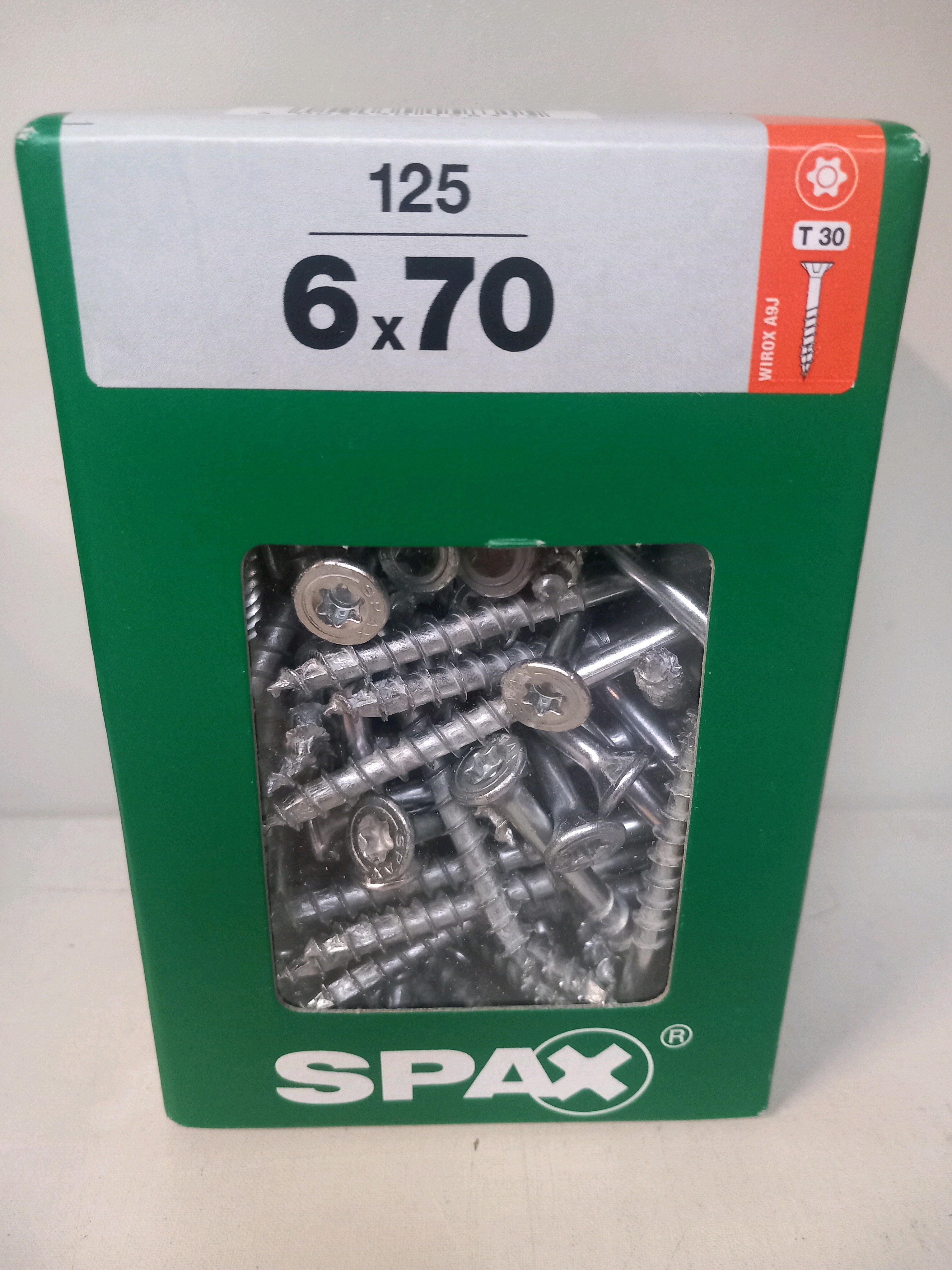 Boîte de vis SPAX 6 x 70 T30