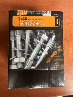SPIT lot de 20 goujons à bague acier Ø10 x 75 mm