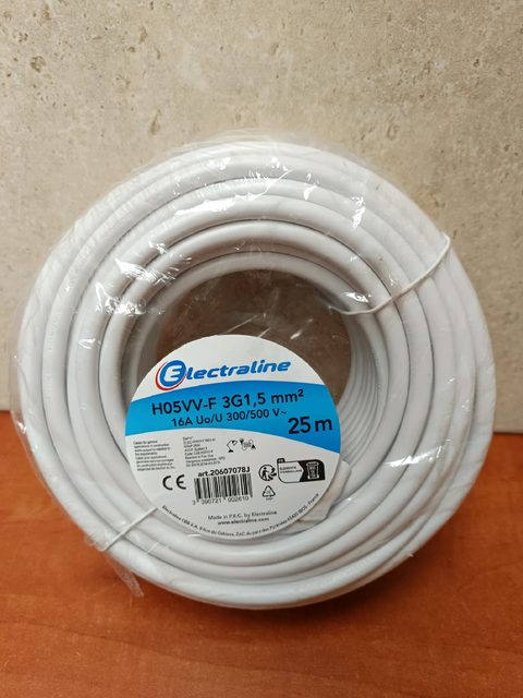 Câble Electraline H05VV-F 3G1,5 mm² 25 m