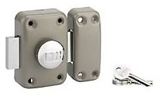 Verrou de s?ret? ? bouton et cylindre apache 40mm p?ne 160mm