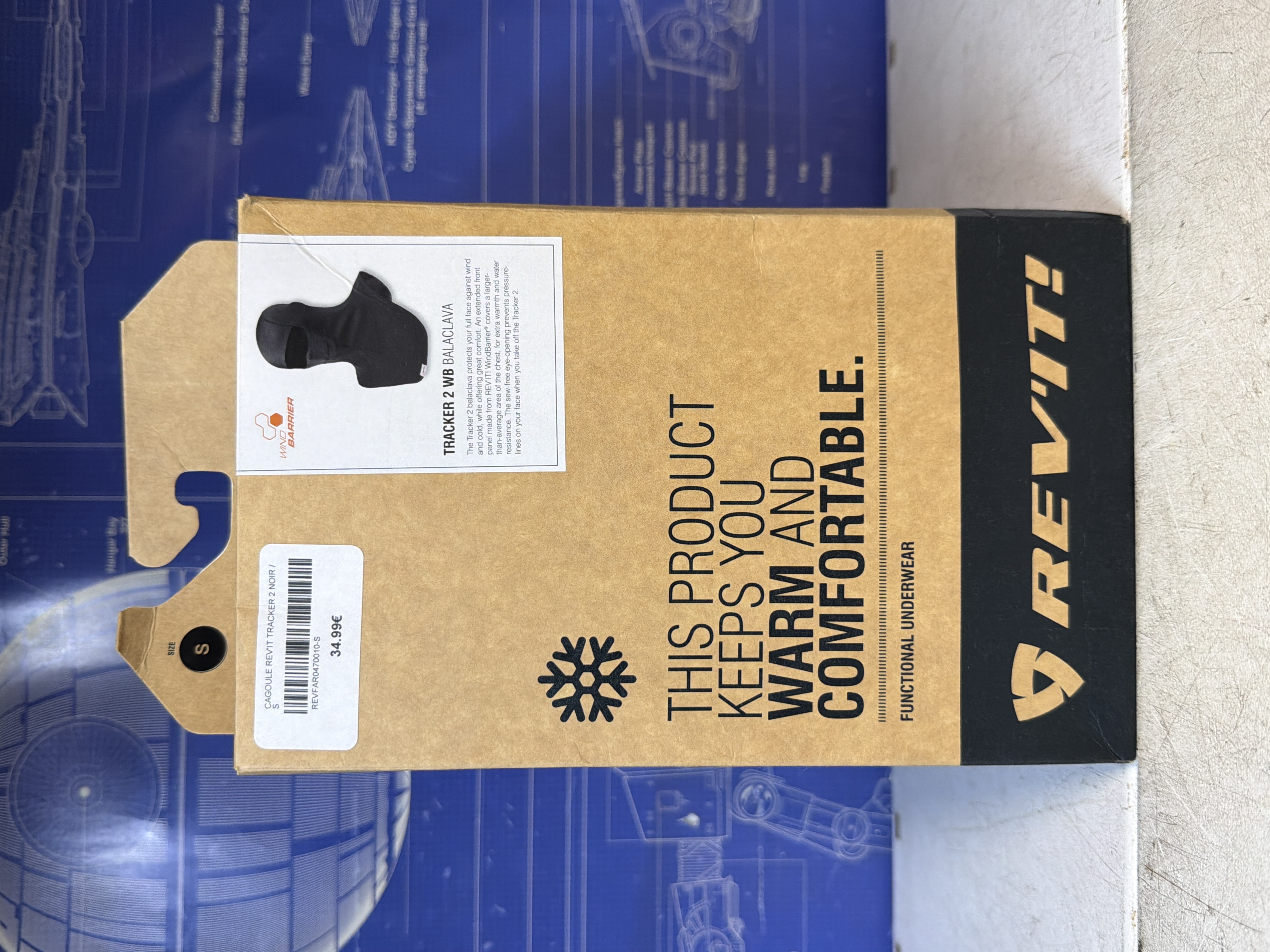 Cagoule moto REV'IT! Tracker 2 WB taille S