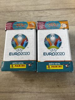 Boîte métal Panini UEFA EURO 2020 avec pochettes et cartes édition limitée