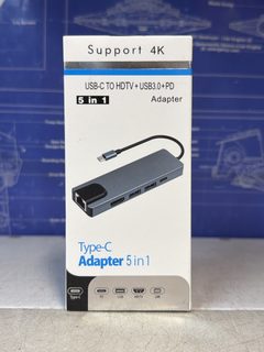 Hub USB-C 5 en 1 BYL-2007 HDMI RJ45 PD 4K
