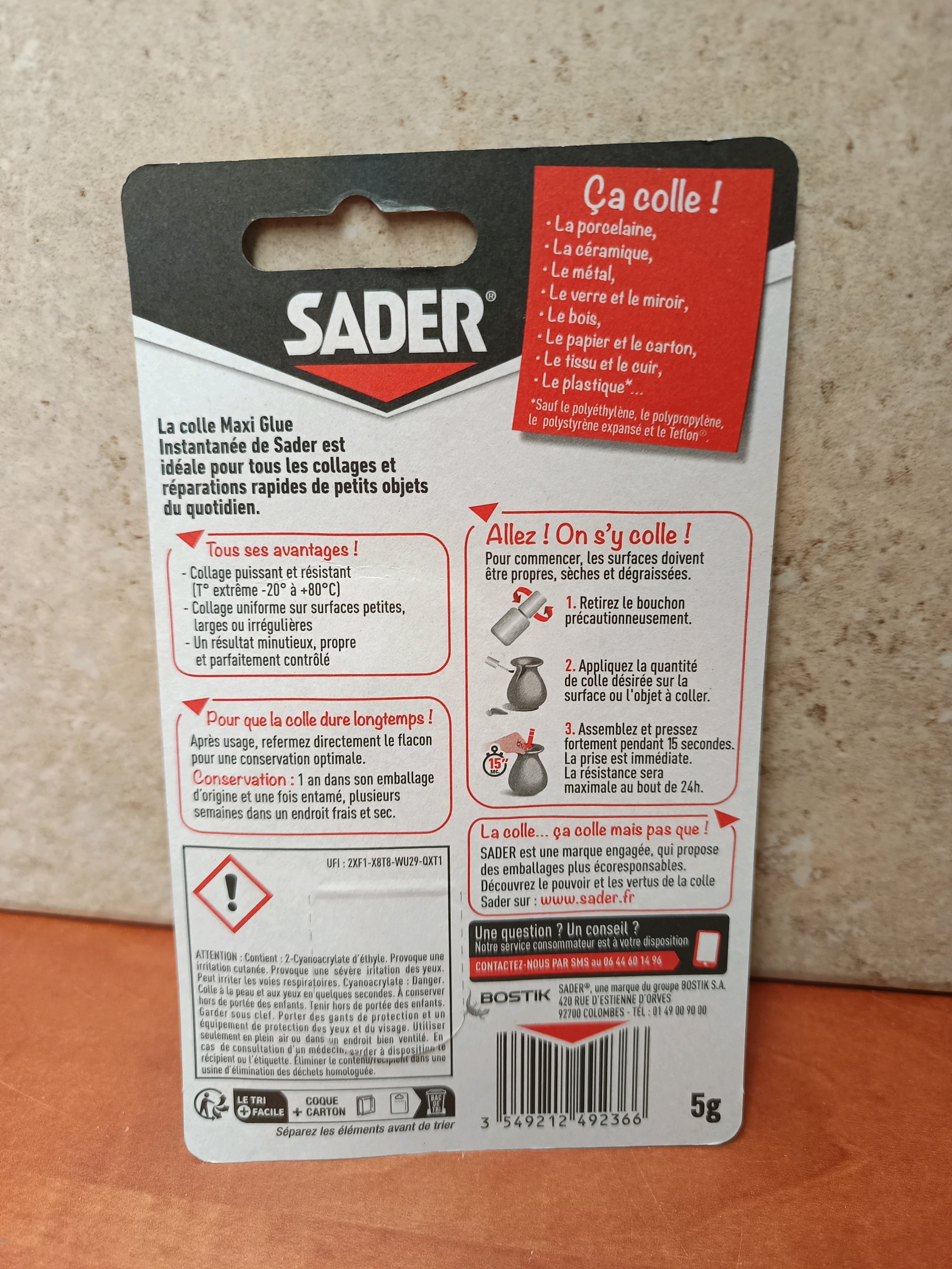 Sader Maxi Glue Instantanée Pinceau 5 g - Force 3 — photo 2