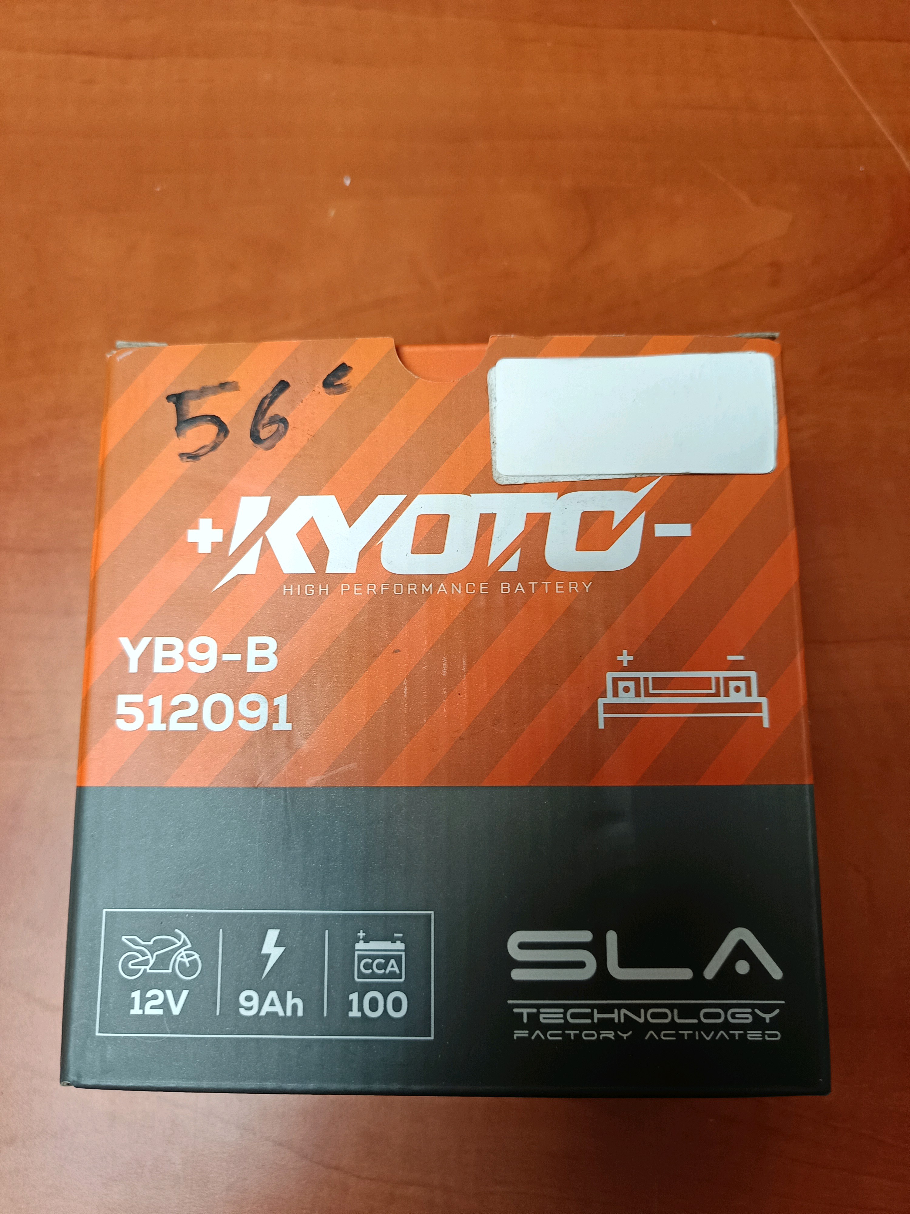 Batterie moto KYOTO YB9-B 12V 9Ah (CCA 100) SLA