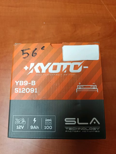 Batterie moto KYOTO YB9-B 12V 9Ah (CCA 100) SLA