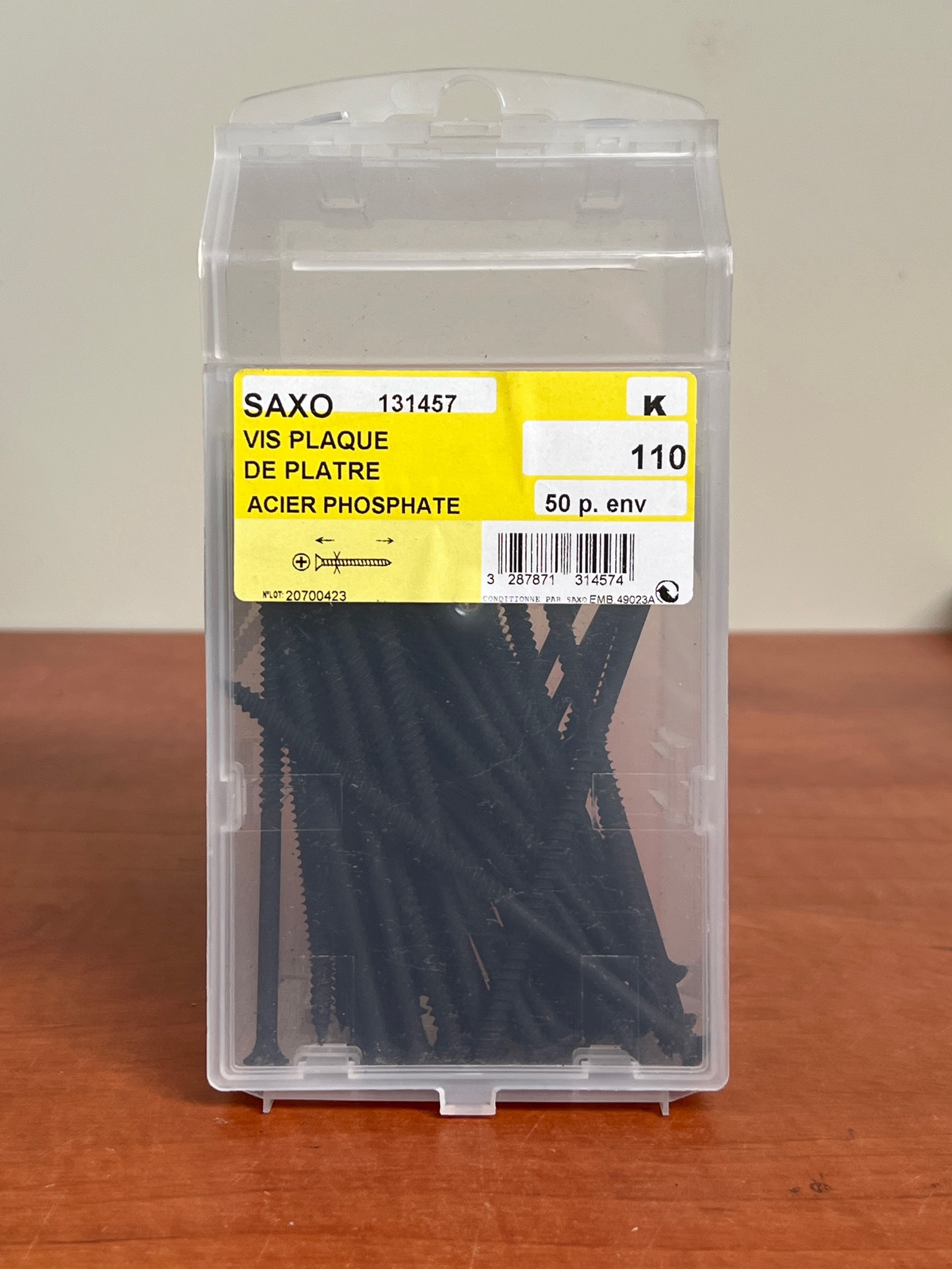 SAXO vis plaque de plâtre acier phosphaté 110 (131457)