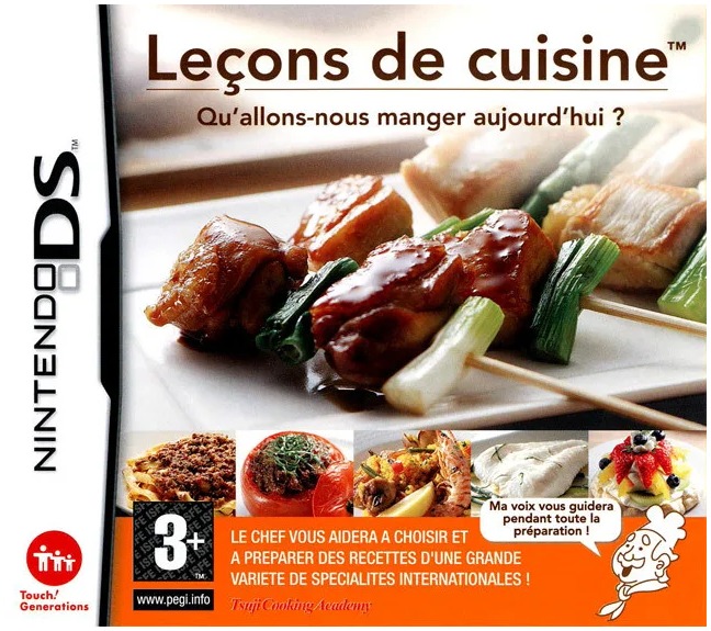 Leçons de cuisine : Qu'allons-nous manger aujourd'hui ? Nintendo DS