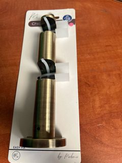 Support double de tringle à rideau Ø28 mm - laiton brossé - Easy Fix
