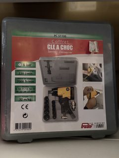 Prodif clé à choc pneumatique 1/2 avec coffret de douilles
