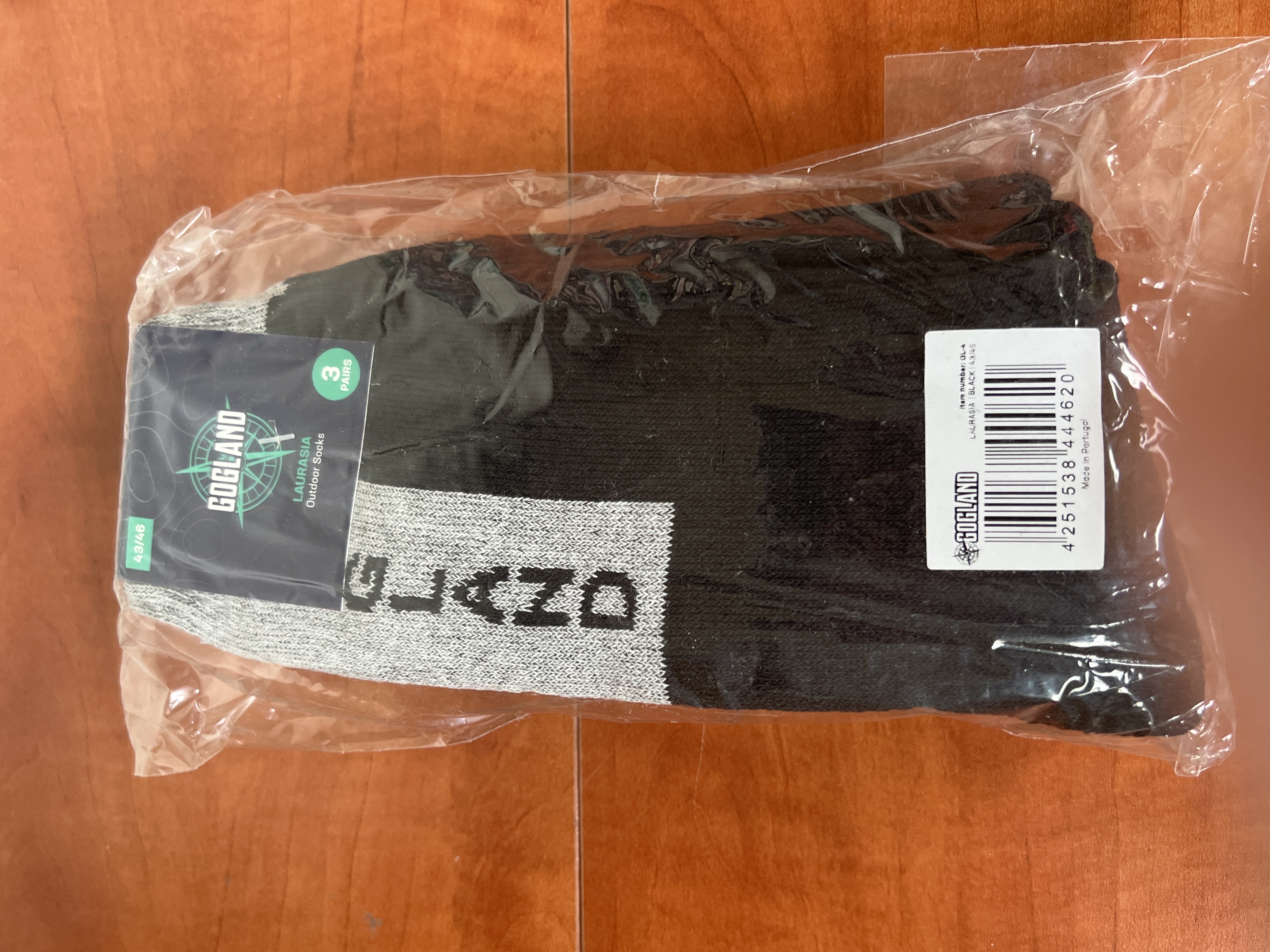 Lot 3 paires de chaussettes trekking Gogland Lauraisia noires 43/46