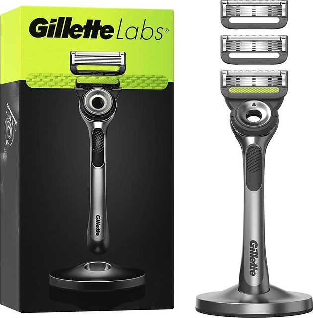 Rasoir GilletteLabs exfoliant avec 3 recharges et socle