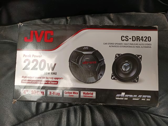 JVC CS-DR420 enceintes voiture coaxiales 2 voies 10 cm