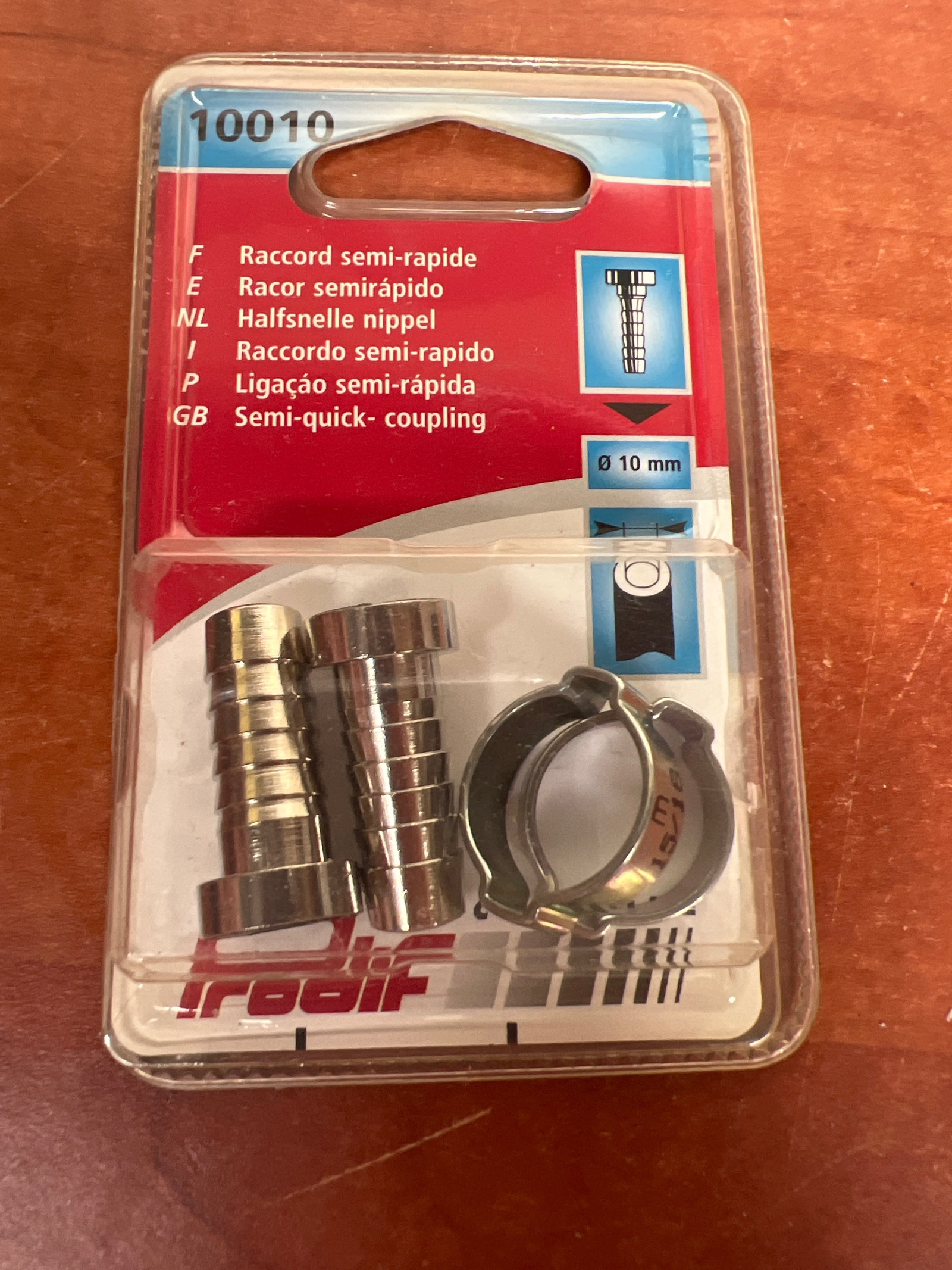 Raccord semi-rapide 10 mm – kit (Semi-quick coupling)