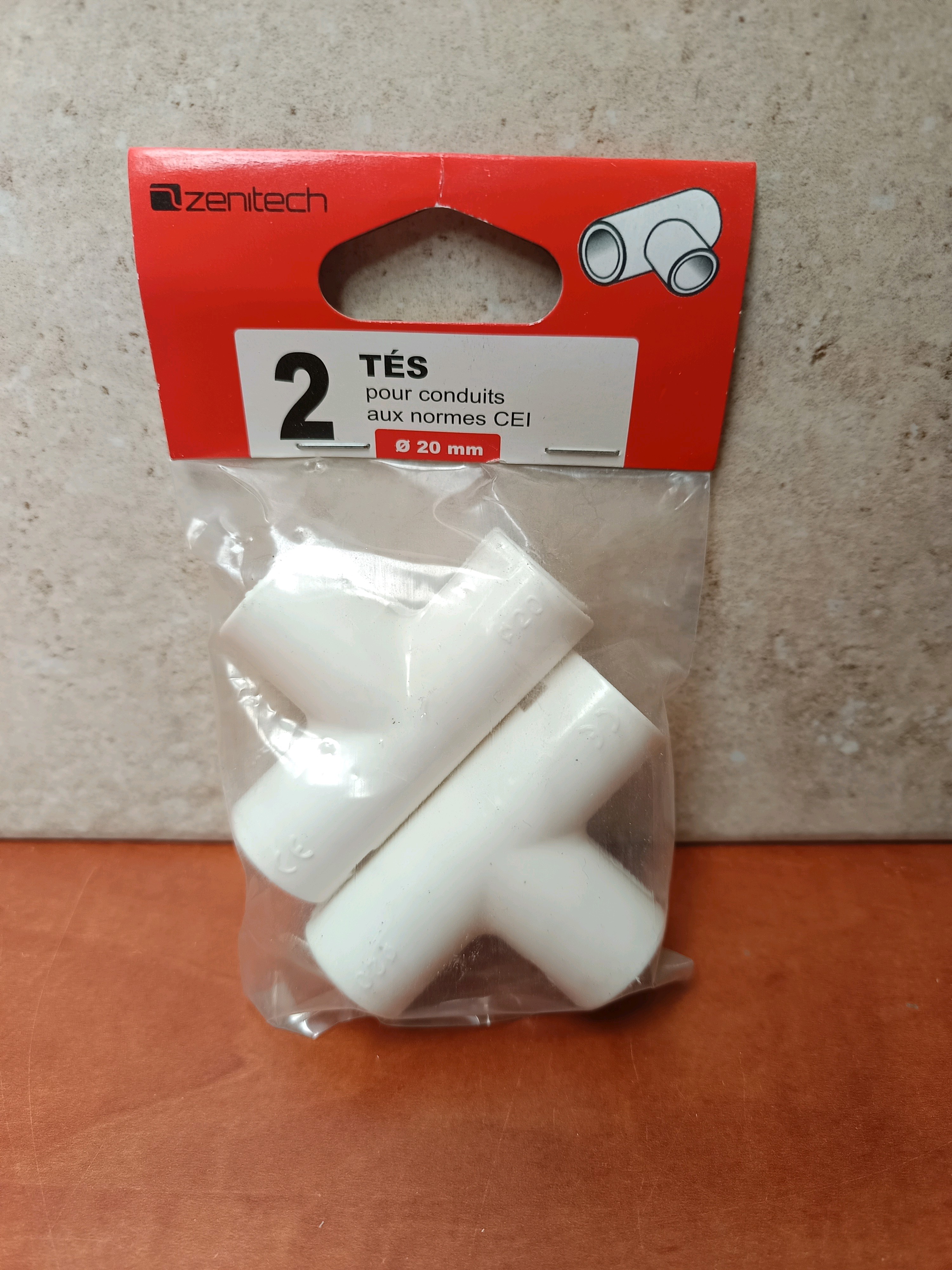 Zenitech Tés pour conduits Ø20 mm (2 pièces)