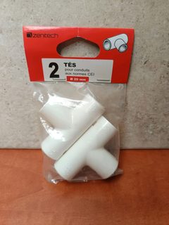 Zenitech Tés pour conduits Ø20 mm (2 pièces)