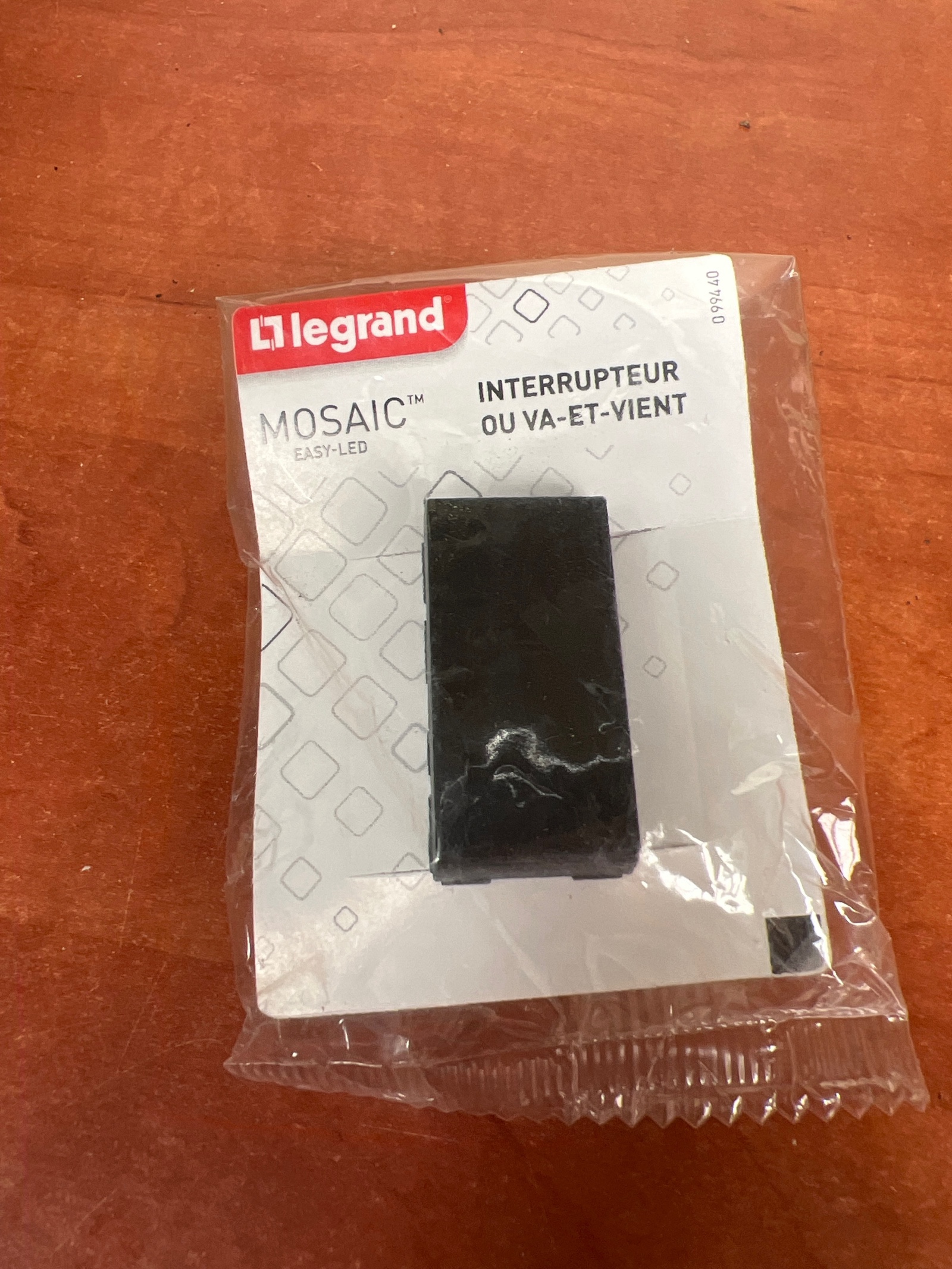 Legrand Mosaic Easy-LED interrupteur va-et-vient (noir)