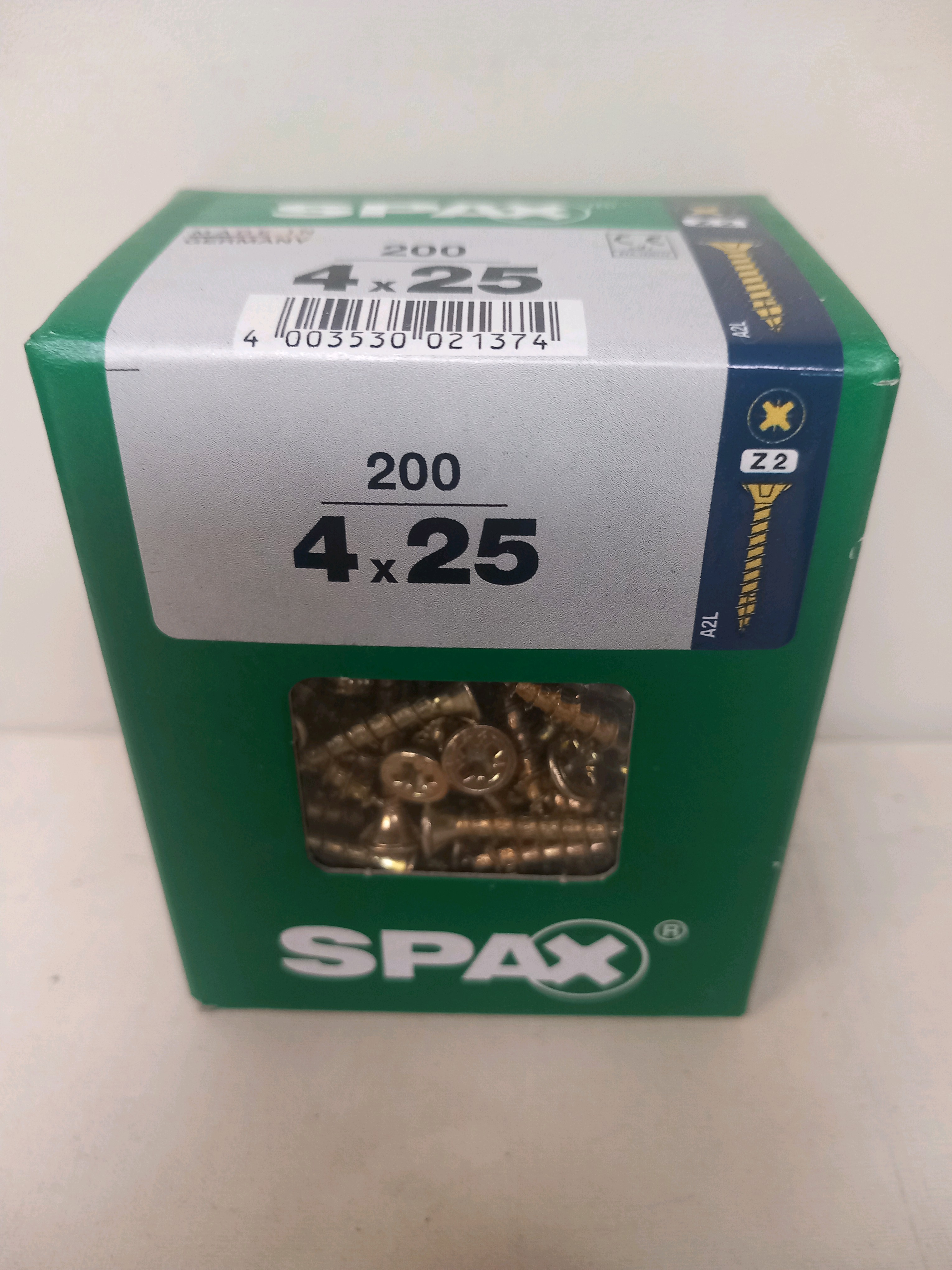 SPAX – Vis 4 x 25 mm (boîte de 200)
