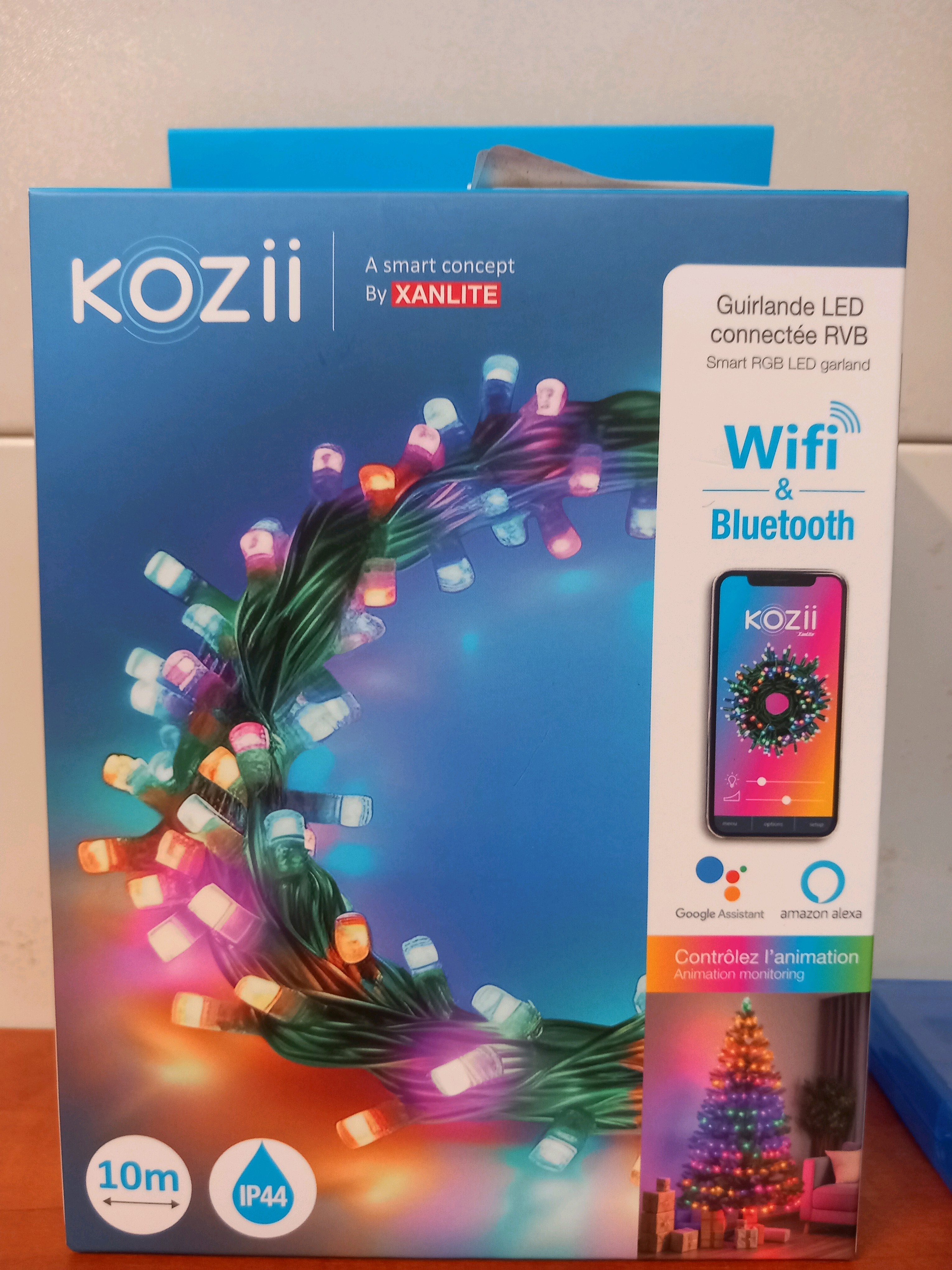 KOZii by Xanlite Guirlande LED connectée RVB WiFi & Bluetooth 10 m