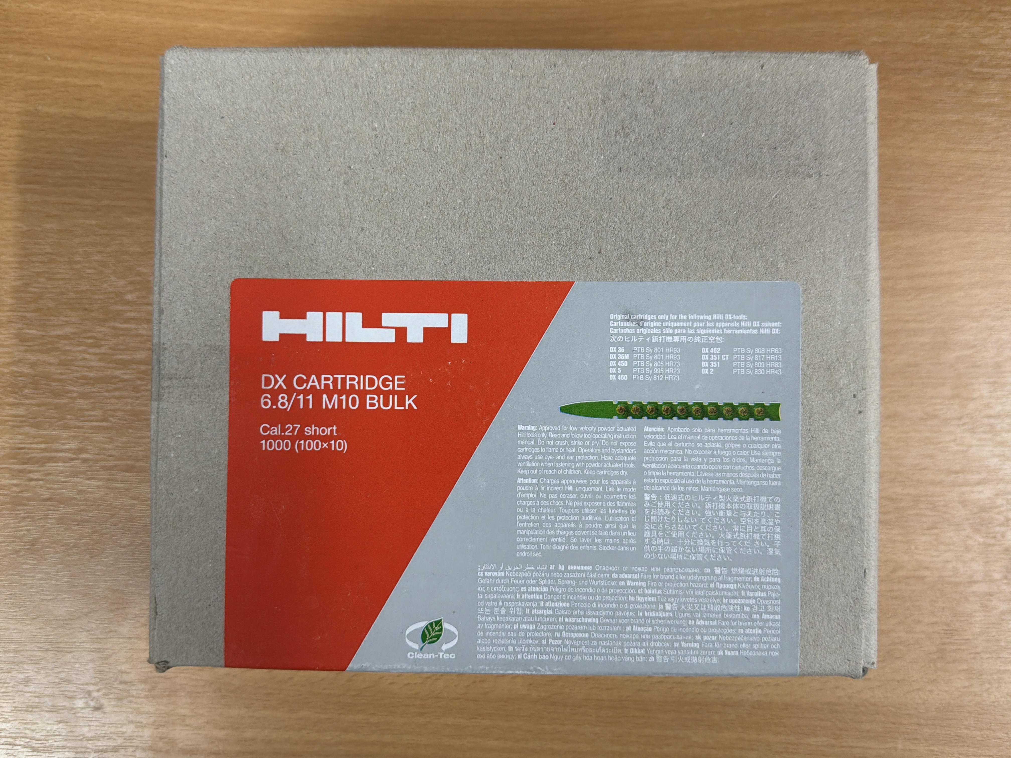 Hilti DX Cartridge 6.8/11 M10 Bulk Cal.27 short 1000 pcs #416476