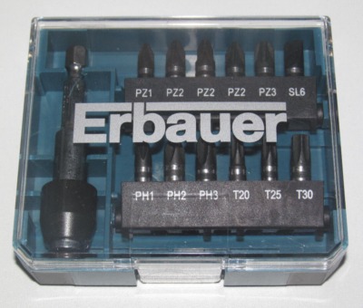 Etui de 12 Embouts Diamant ERBAUER + Porte Embouts magnétique