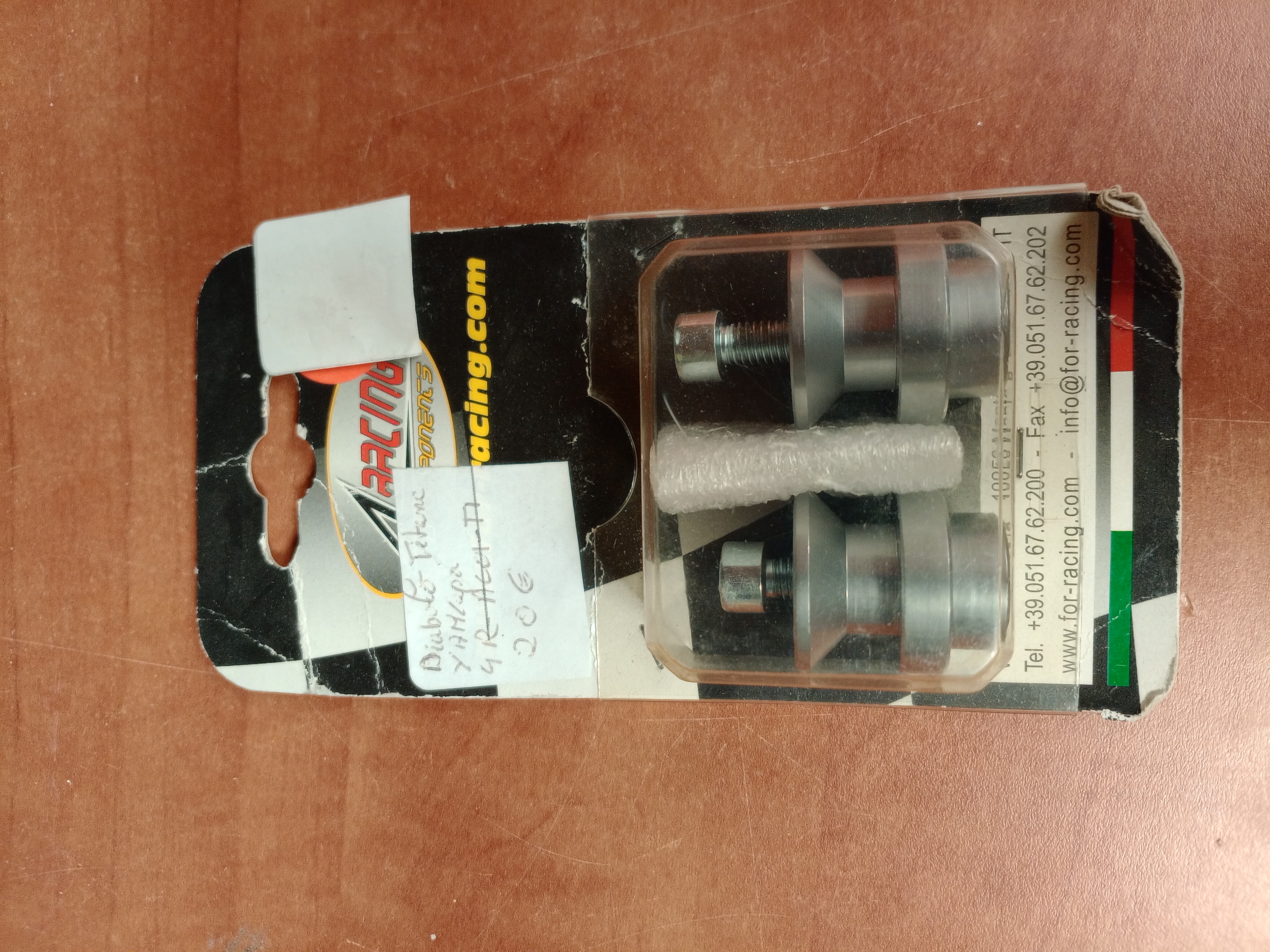 Paire de diabolos moto For Racing Components aluminium
