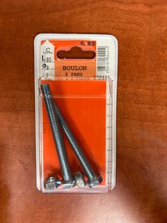Boulon 6 pans Ø8 x 80 mm
