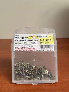 SAXO Vis Agglo Tête Fraisée Pozidrive 3.5 x 16 - Acier (boîte 200 pcs)