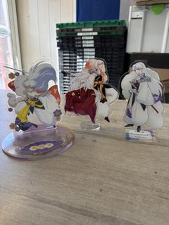 Lot de 3 stands acryliques Inuyasha Sesshomaru