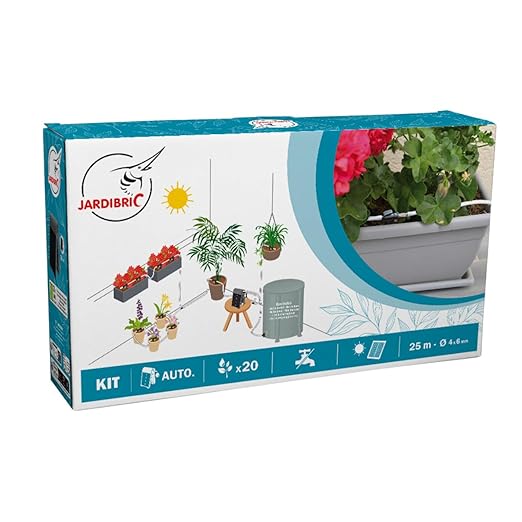 Jardibric - Kit arrosage goutte-à-goutte solaire 25 m