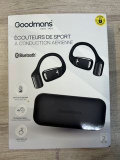Goodmans Écouteurs True Wireless open-ear à conduction aérienne - Noir