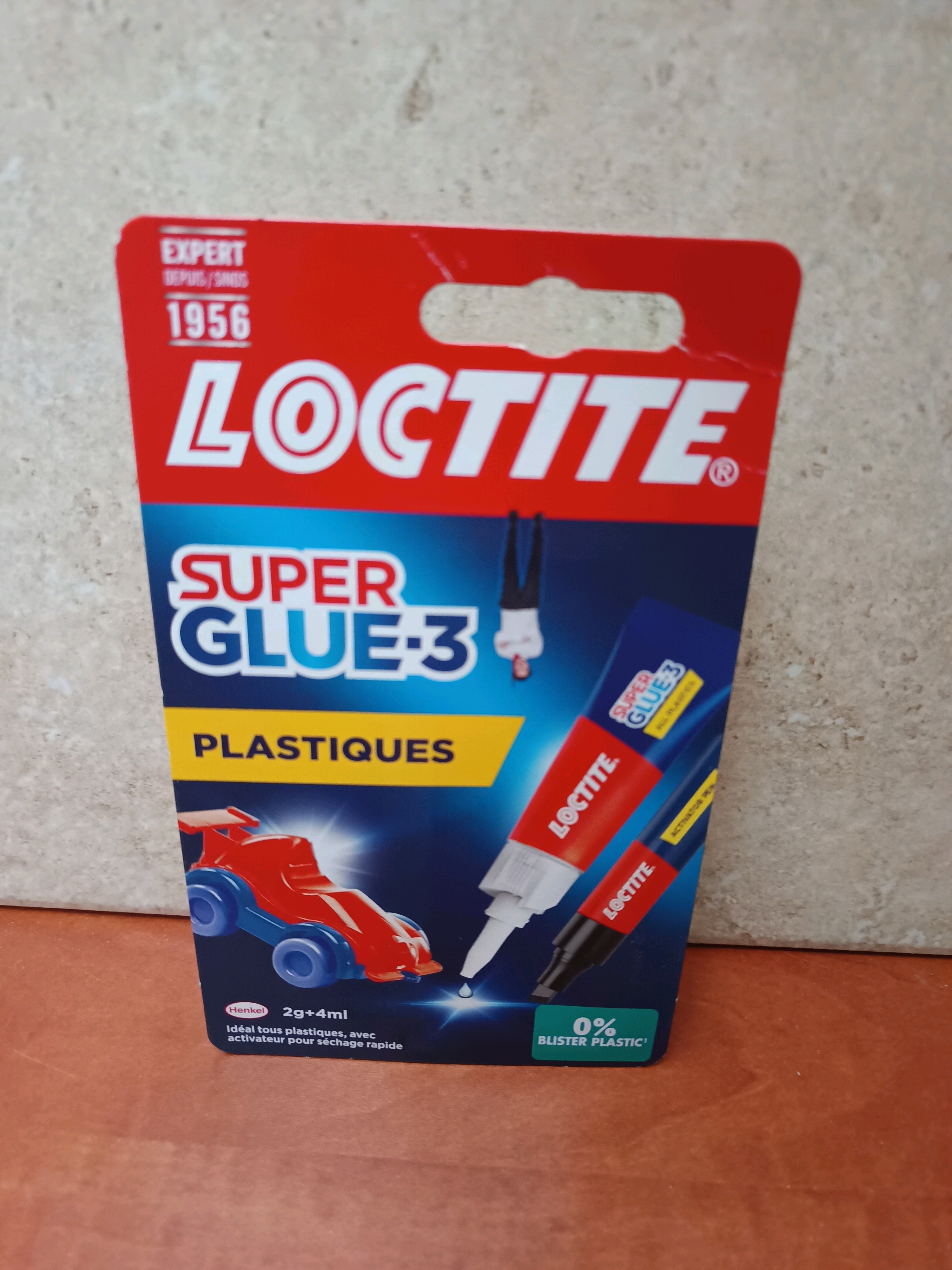 Loctite Super Glue-3 Plastiques (2 g + 4 ml)