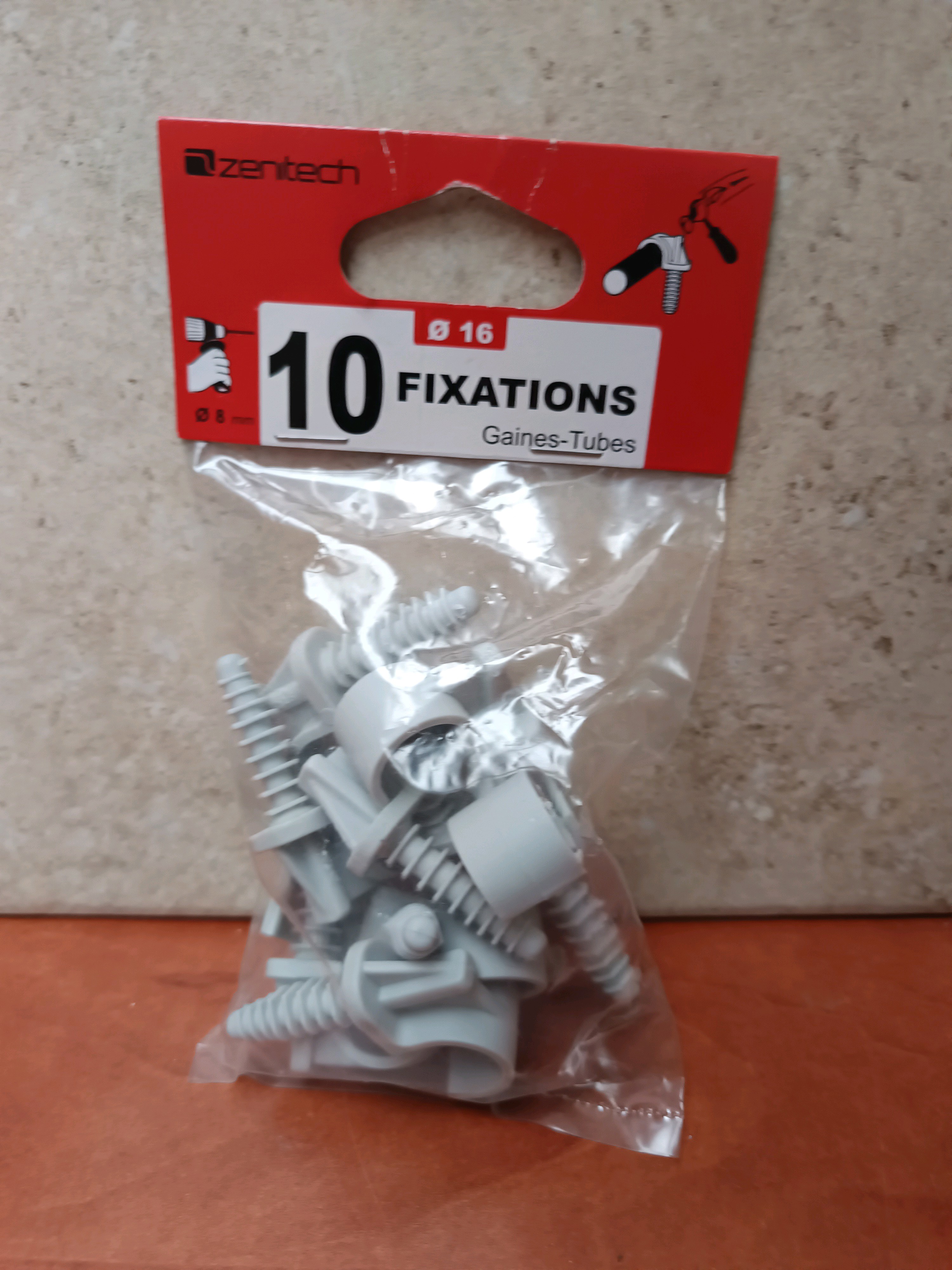 Zenitech Fixations Gaines-Tubes Ø16 (x10)