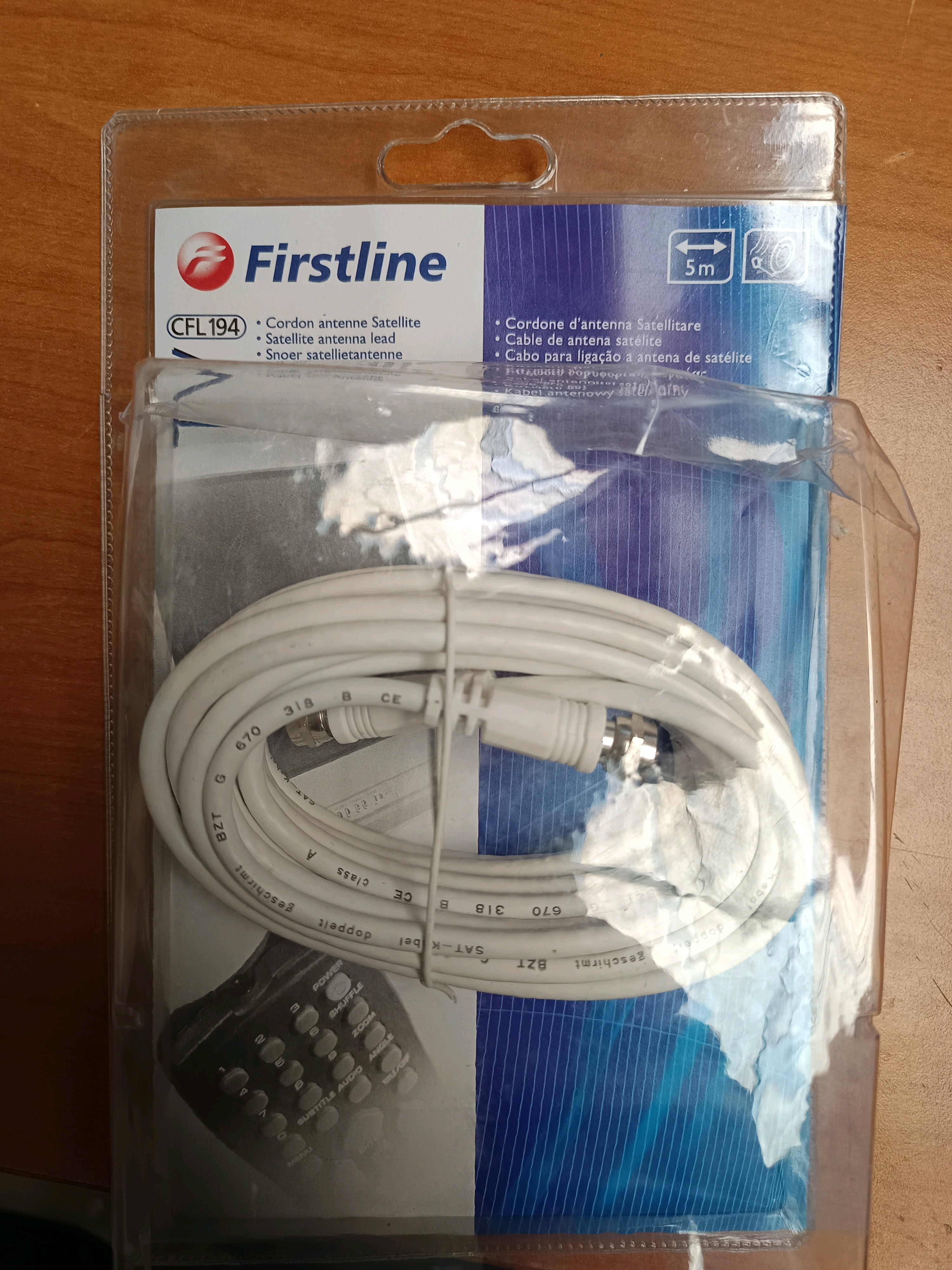 Firstline CFL194 - Cordon d’antenne satellite 5 m