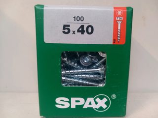 Boîte de 100 vis SPAX 5 x 40 mm T20
