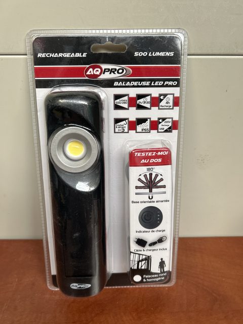 AQ Pro Baladeuse LED Pro rechargeable 500 lumens