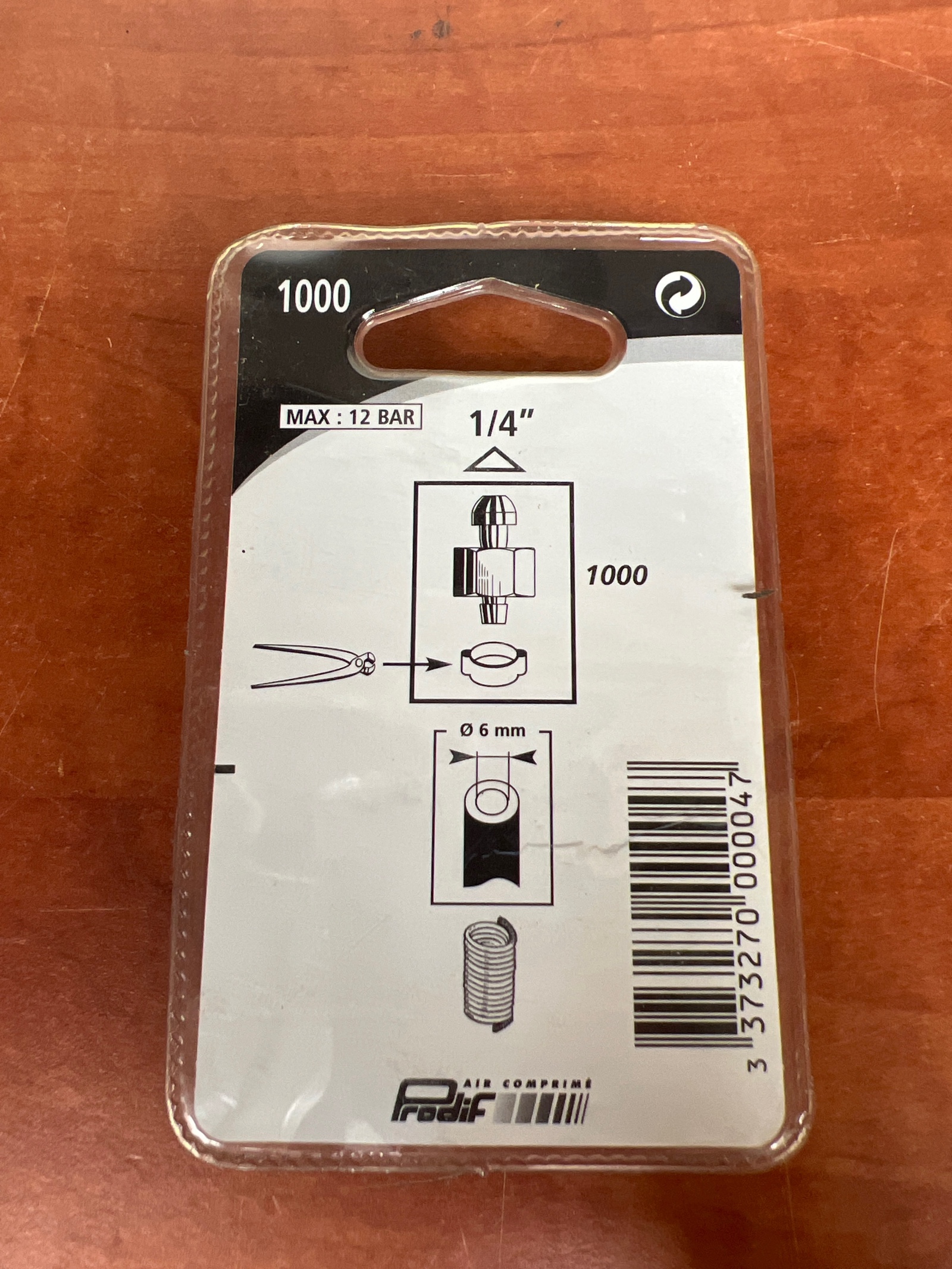 Kit de raccords 1/4" Prodif pour air comprimé — photo 2