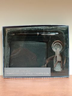 Coffret porte carte + porte-clés + stylo homme Modèle Aléatoire