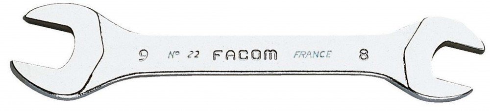22 - Clés à fourches "micromécanique" têtes inclinées 15° métriques Facom 22.4X5