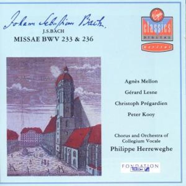 Bach Missae BWV 233 & 236 CD Philippe Herreweghe