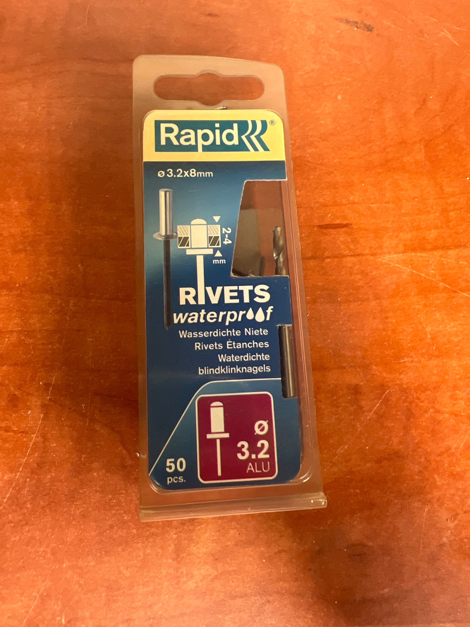 Rivets étanches Rapid Ø 3,2 x 8 mm ALU (50 pièces)