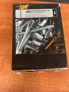 Spit lot de 50 pitons de réhabilitation M6 x 68 mm