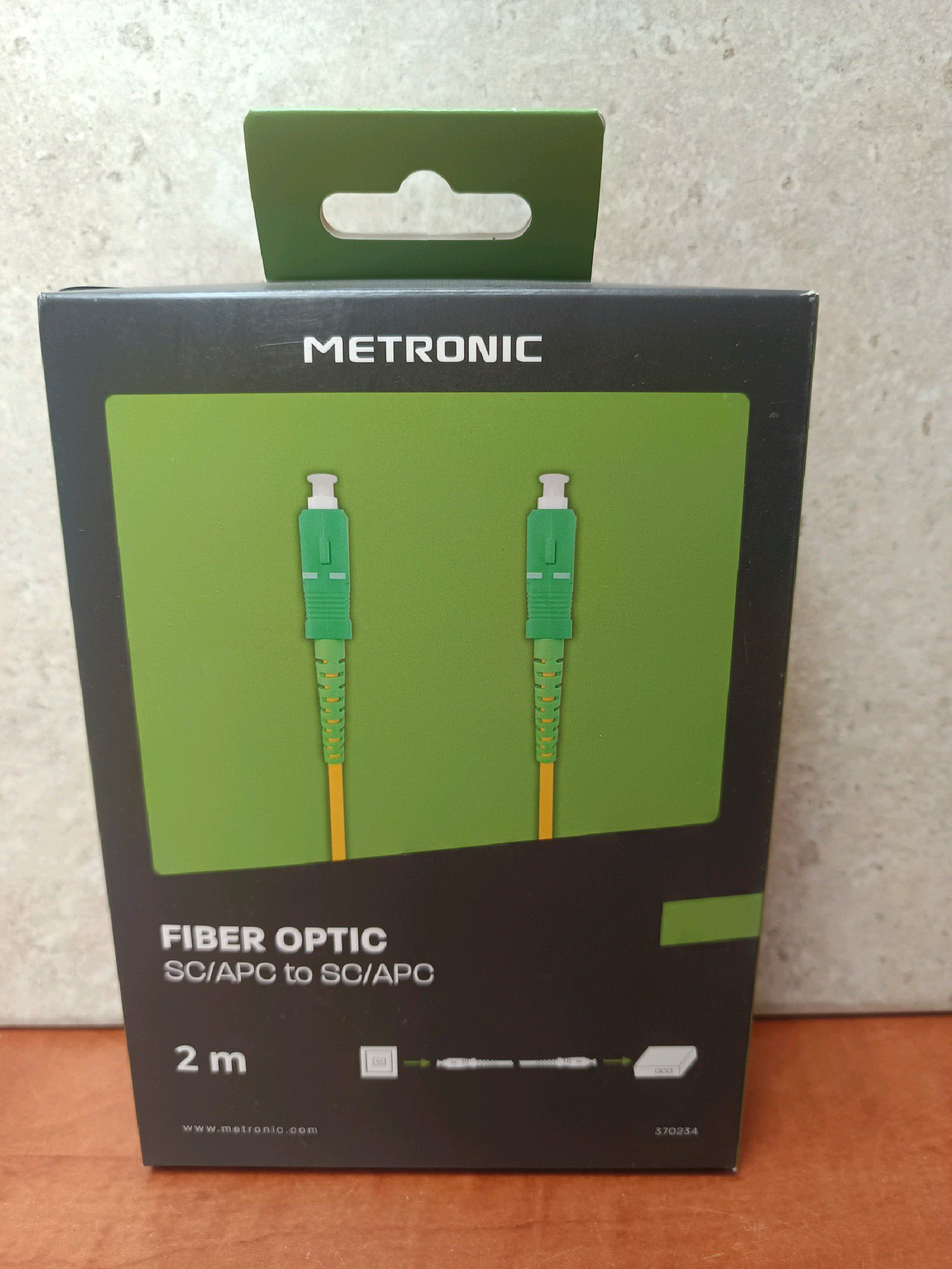 Metronic câble fibre optique SC/APC vers SC/APC - 2 m