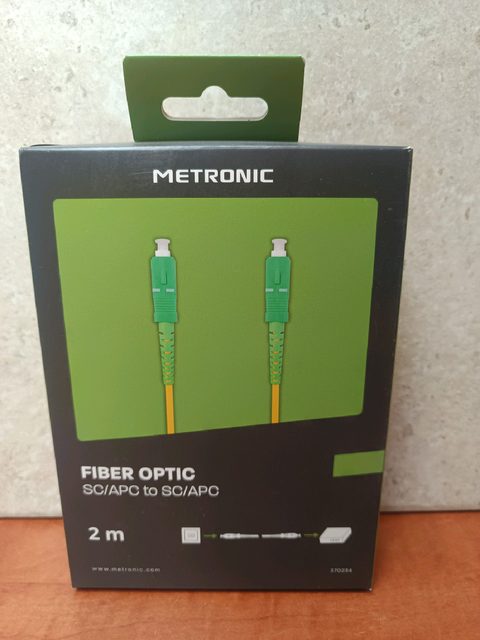 Metronic câble fibre optique SC/APC vers SC/APC - 2 m