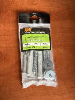 SPIT lot de 4 chevilles à expansion nylon 12 x 120 mm
